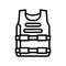 body armour protect line icon vector illustration