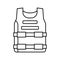 body armour protect line icon vector illustration