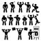 Body Builder Bodybuilder Muscle Man Pictogram