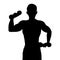 Body builder silhouette vector