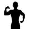 Body builder silhouette vector