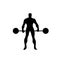 Body builder vector silhouette