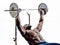 Body builders building weights man silhouette