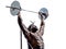 Body builders building weights man silhouette