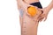 Body with cellulitis and orange fruit