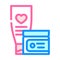 body cream cosmetic color icon vector illustration