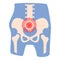 Body disease icon cartoon vector. Arthritis joint