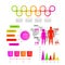 Body mass index, obesity and overweight illustration. Business statistics graph, demographics people modern infographic 