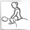 Body massage icon in black style