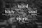 Body Mind Soul Spirit, Motivational Words Quotes Concept