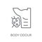 body odour linear icon. Modern outline body odour logo concept o