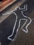 Body outline on road