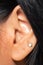 Body Part of Asian female Ear left side