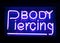 Body piercing neon sign