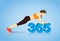 Body plank workout on number 365.