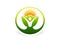 Body, plant, health, botany, natural, ecology, logo, icon, symbol