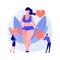 Body positive happy woman vector concept metaphor.