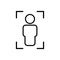 Body scanning line icon, x-ray. Design vector