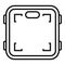 Body smart scales icon, outline style