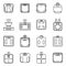 Body smart scales icons set, outline style
