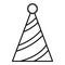 Body star party hat icon outline vector. Paper cone