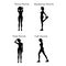 Body stretch exercises silhouette