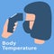 Body Temperature Check. Covid-19 Outbreak