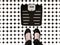 Body weight scales on tiled bathroom floor with woman`s feet beside it like shes going to step on them - top view