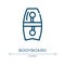 Bodyboard icon. Linear vector illustration from summer collection. Outline bodyboard icon vector. Thin line symbol for use on web