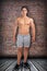 Bodybuilder bodybuilding muscles standing whole body portrait mu