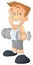 Bodybuilder - Cartoon Character - Vector Illustration