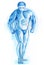 Bodybuilder Cometition Male Illustration in Blue