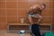 Bodybuilder In Dressing Room - Undressing His Clothing