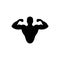 Bodybuilder figure silhouette icon. torso vector