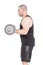 Bodybuilder lifting heavy barbell weights