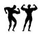 Bodybuilder silhouette. Gym, bodybuilding, sport concept. Vector illustration