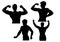 Bodybuilder silhouette vector