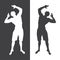 Bodybuilder silhouette vector illustration