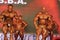 Bodybuilders posing