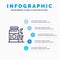 Bodybuilding, Gainer, Protein, Sports, Supplement Line icon with 5 steps presentation infographics Background