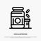 Bodybuilding, Gainer, Protein, Sports, Supplement Line Icon Vector