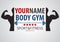 Bodybuilding muscle gym and fitness logo