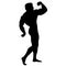 Bodybuilding poses silhouette illustration by crafteroks