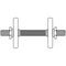 Bodybuilding Strength Training Dumbbell, adjustable dumbbell for Full Body Fitness Workout sketch drawing, contour lines drawn