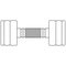 Bodybuilding Strength Training Dumbbell, adjustable dumbbell for Full Body Fitness Workout sketch drawing, contour lines drawn