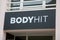 Bodyhit logo brand and text sign facade of sport agency for electro stimulation