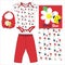 bodysuit with pant flower hey bee print vector