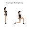 Bodyweight walking lunge exercise workout