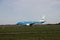 Boeing 737 type 700 of KLM is leaving Amsterdam Schiphol