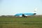 Boeing 737 type 700 of KLM is leaving Amsterdam Schiphol